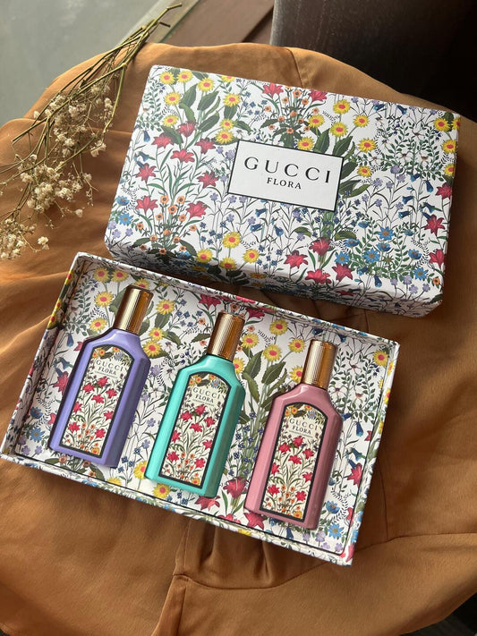 Gucci Flora 3 x 30 ML Mini perfume Discovery Set ( Gift Set )